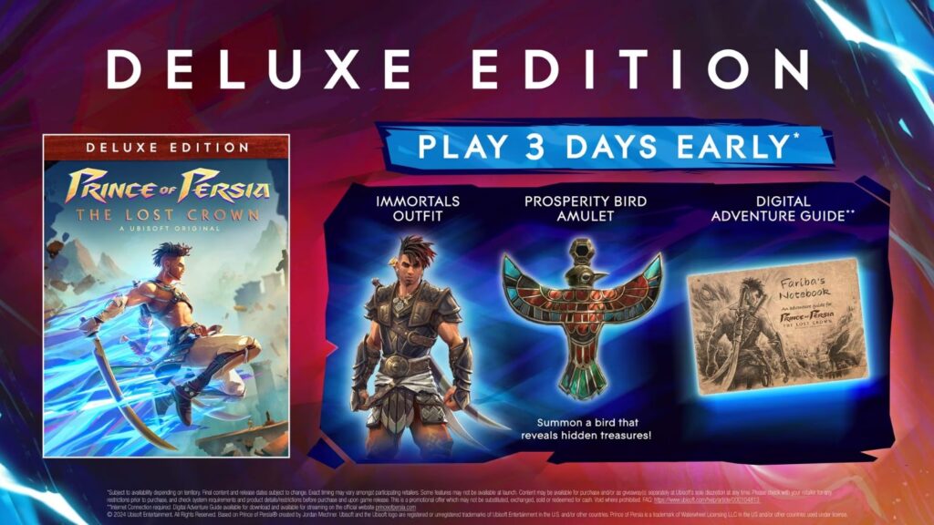 Deluxe Edition contents - Prince of Persia The Lost Crown