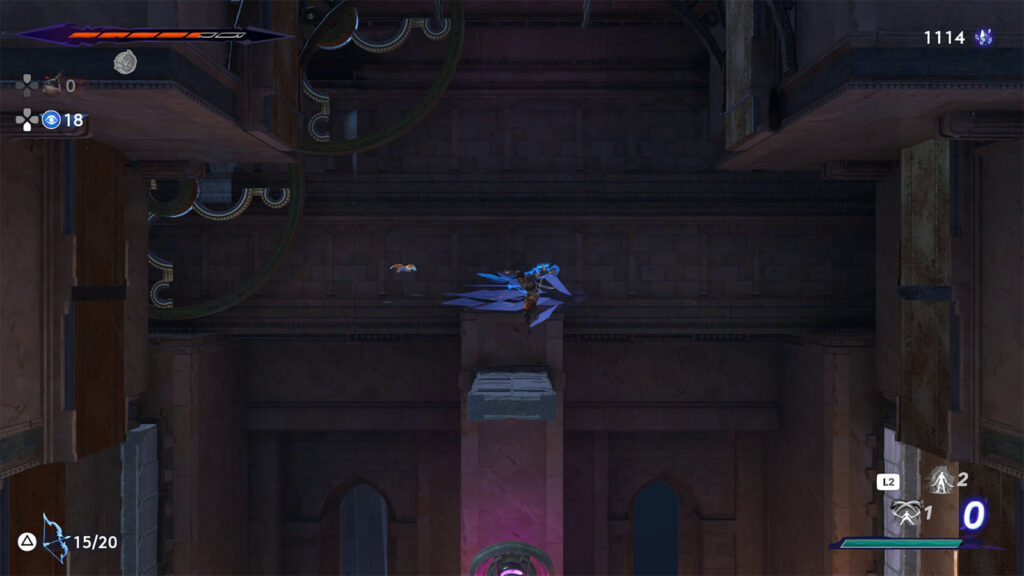 Wall jump from vertical platform to upper platform - Prince of Persia The Lost Crown Golden Wheel Right Room Solution