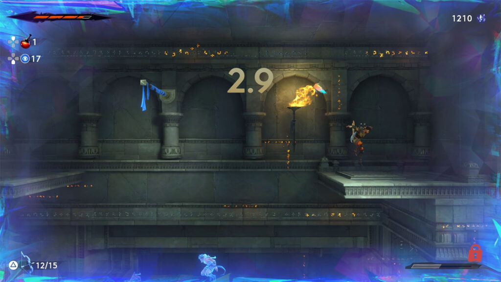 pressure pad on the top right corner - Prince of Persia The Lost Crown Sacred Archives Trial #2 Solution