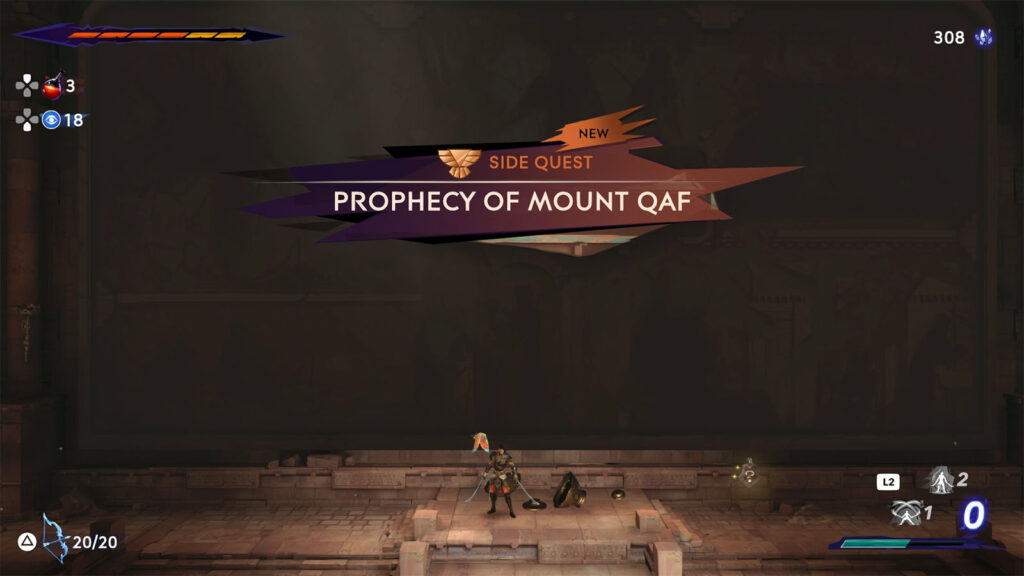 How to start the Prophecy of Mount Qaf side quest in Prince of Persia: The Lost Crown