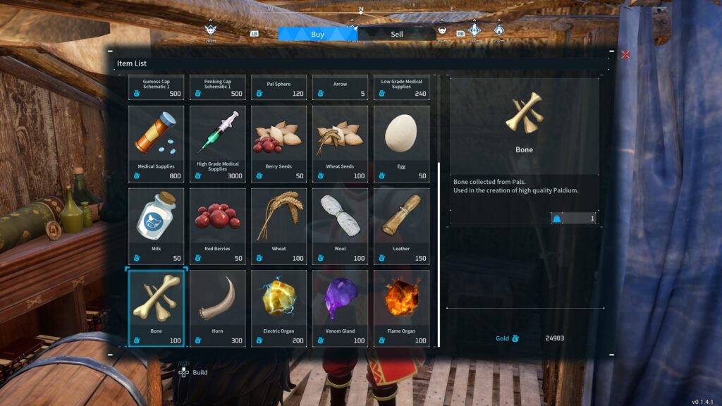 Palworld: Bones farming or purchase from merchant