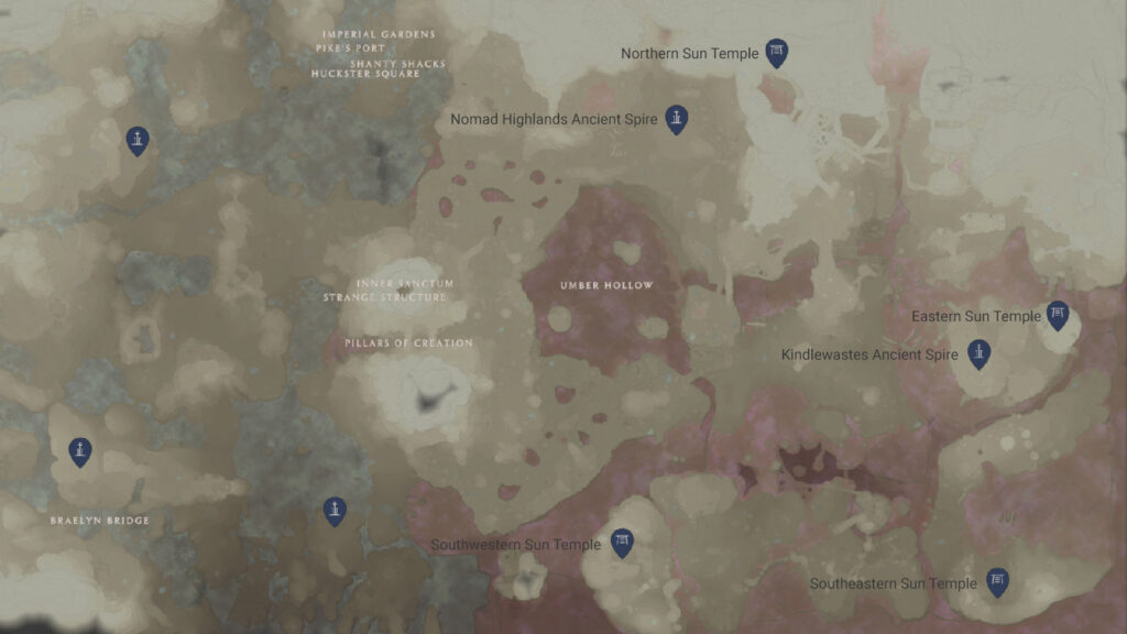 Enshrouded Sun Temple locations map