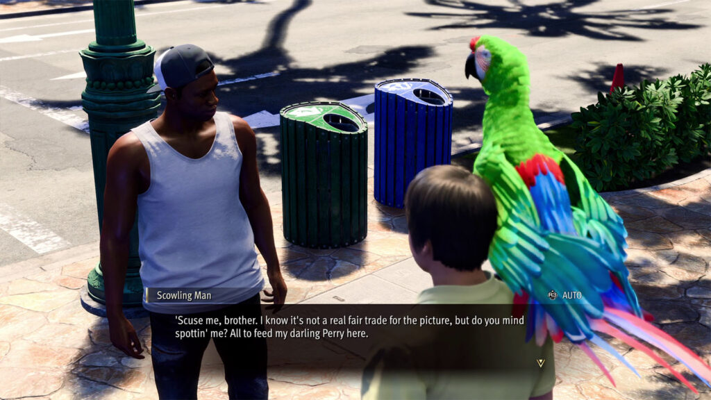 parrot flies on Sawai's shoulder - Like a Dragon Infinite Wealth Substory #12 Saved by Kindness Walkthrough