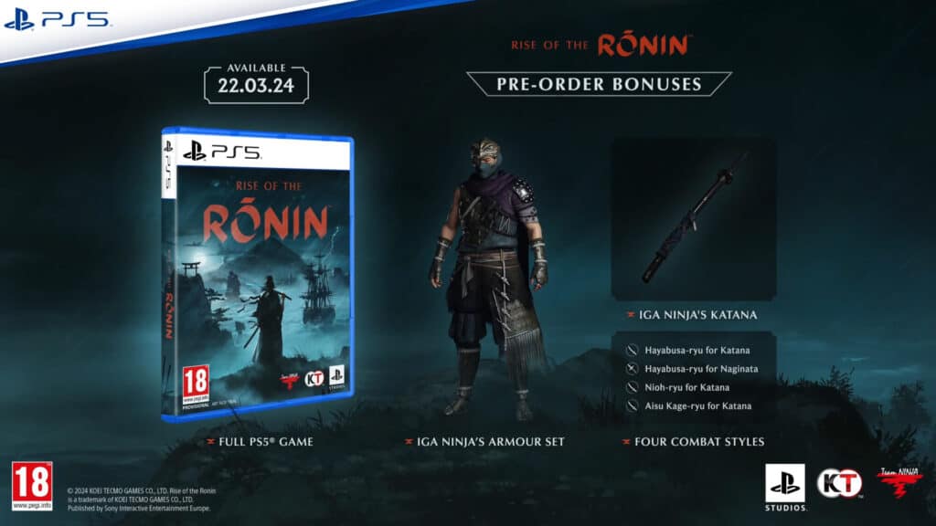 All Pre-Order Bonuses in Rise of the Ronin