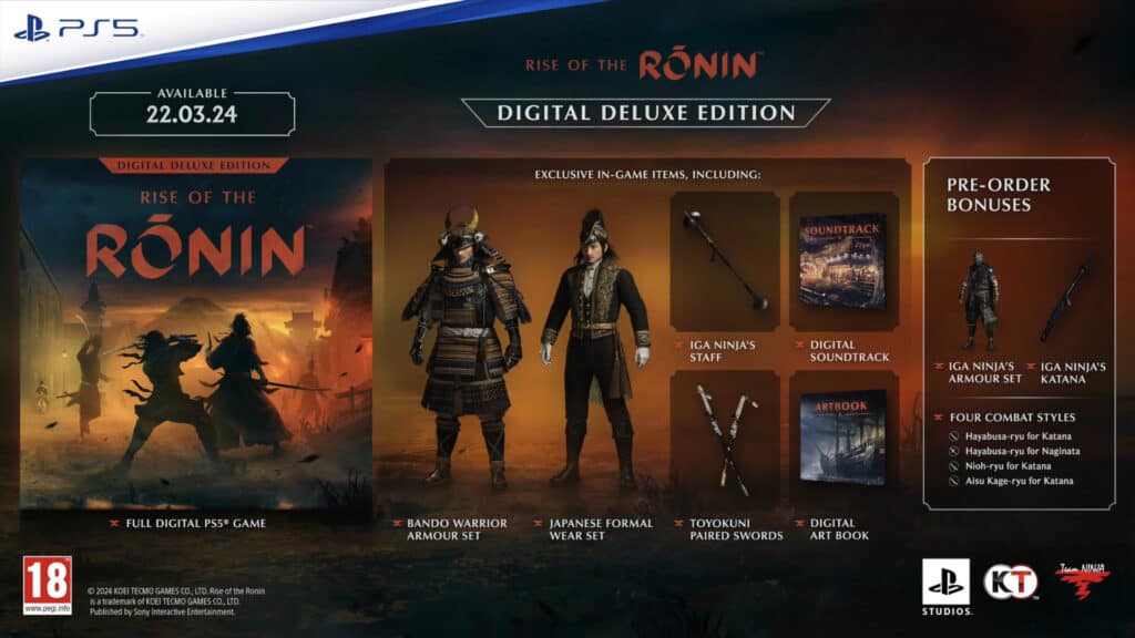 Digital Deluxe Edition - All Editions in Rise of the Ronin