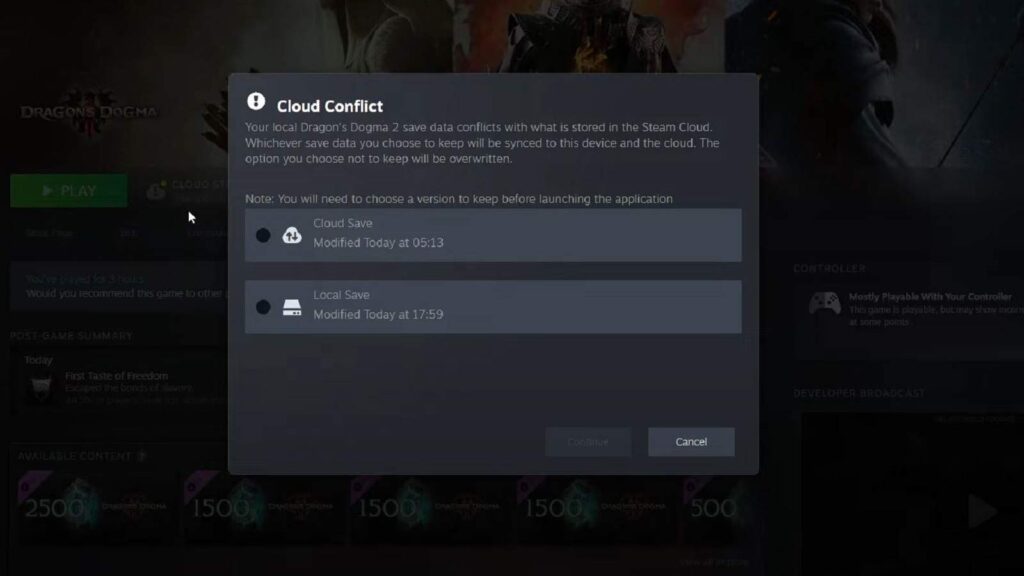 Step 4 Re-Enable Steam Cloud Saves (Optional) - Dragon's Dogma 2 How to delete steam cloud saves