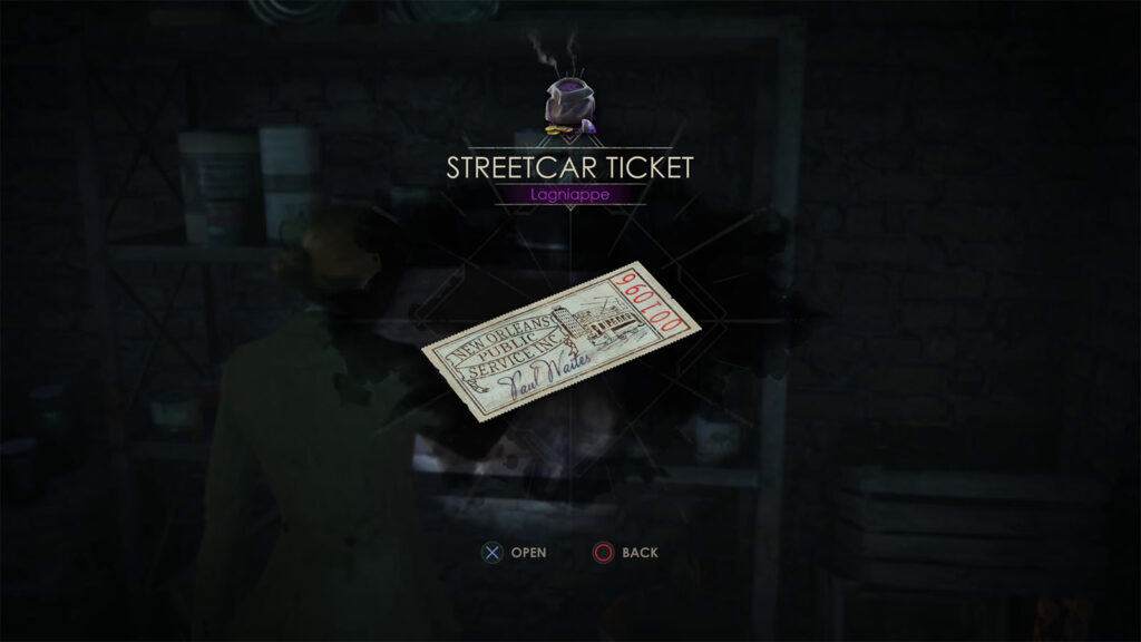 Streetcar Ticket (The Crescent City) Lagniappe in Alone in the Dark 2024