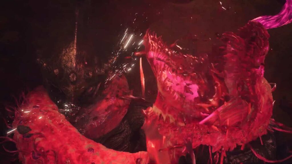  The wyrm strangles Talos' head - When Wills Collide quest in Dragon's Dogma 2