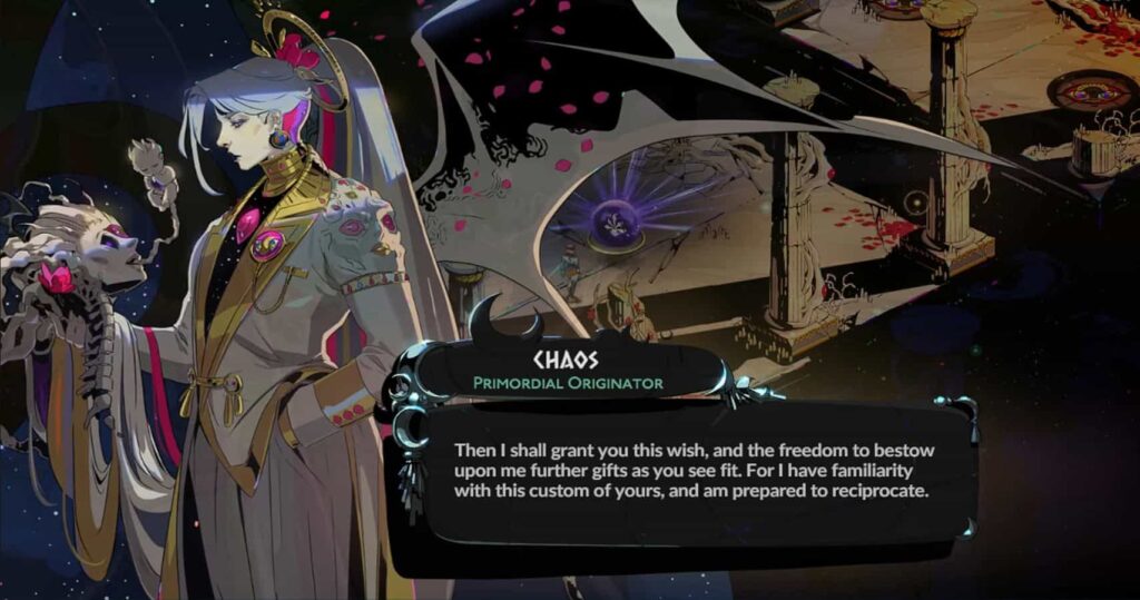 Hades 2 How to Use Nectar: Giving Chaos Nectar to get the Cosmic Egg Keepsake