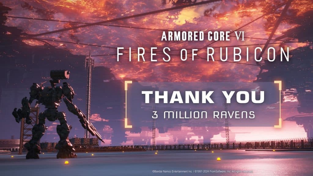 Armored Core VI Fires of Rubicon Celebrates 3 Million Copies Sold Featured Image